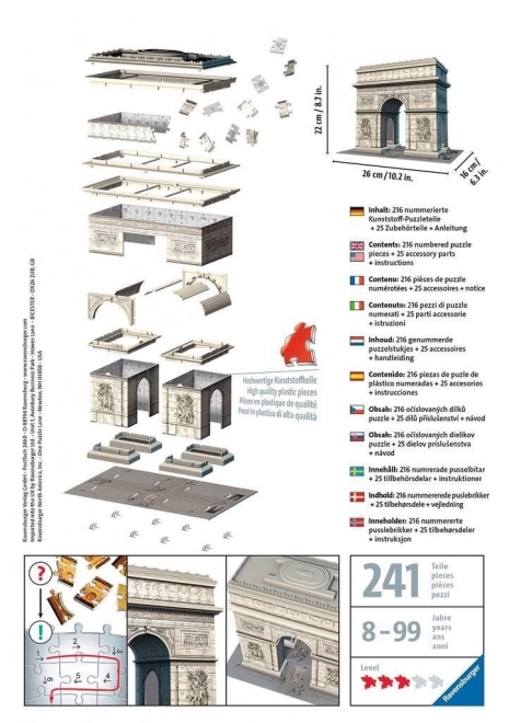 Vítězný oblouk 3D, 216d