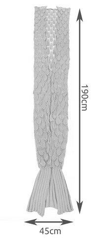 Ocasní deka mořské panny - šedá KO11380
