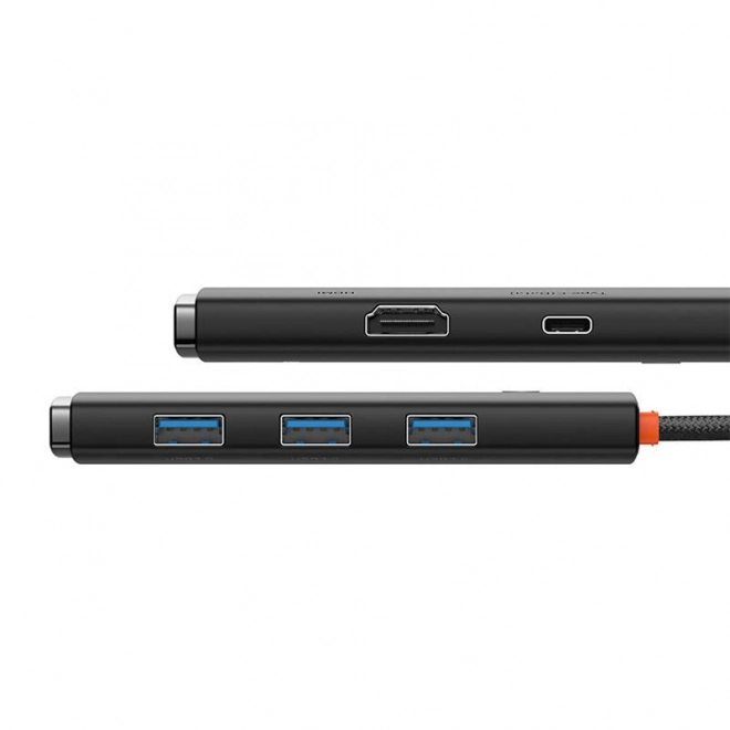 HUB Baseus Lite Series 5-Port USB-C na HDMI+USB3.0x3+PD (černý)