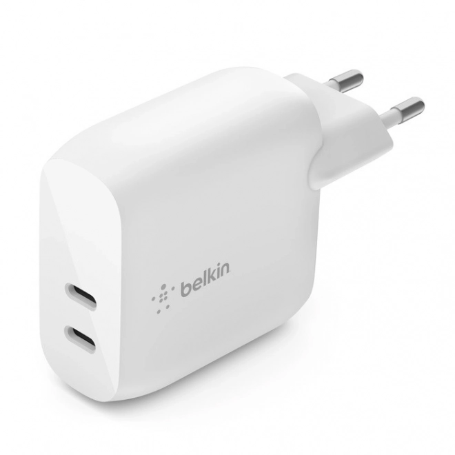 BoostCharge 40W Dual 20W USB-C PD dvouportová nabíječka bílá