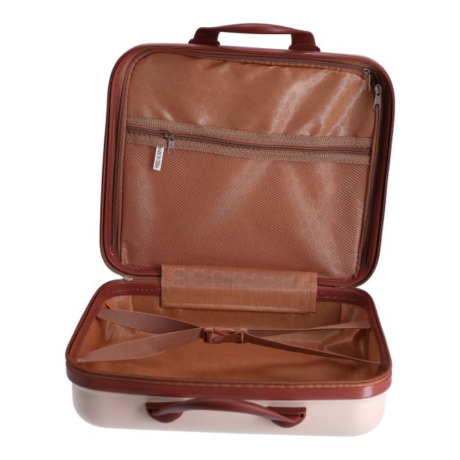 Dětský kufřík/roztomilý cestovní kosmetický kufřík - béžový a hnědý
