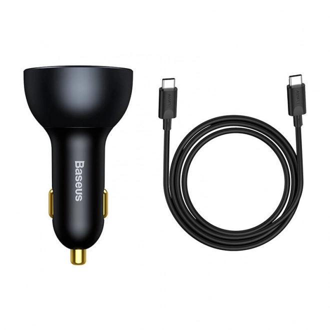 Nabíječka do auta Baseus Qualcomm, USB, 2x USB-C, 160 W (šedá)