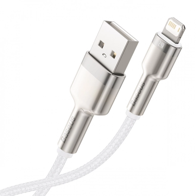 USB kabel pro Lightning Baseus Cafule, 2,4A, 2m (bílý)