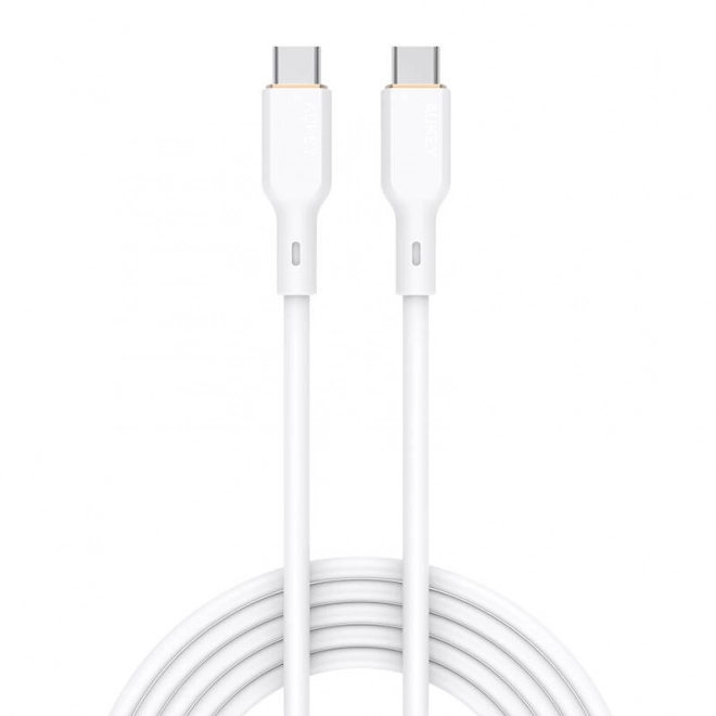 Kabel USB-C na USB-C Aukey CB-SCC102, 100W, 1,8 m (bílý)