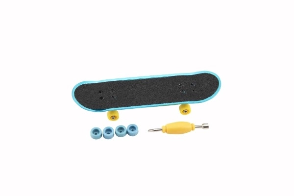 Šroubovací prstový skateboard s doplňky - 9 cm