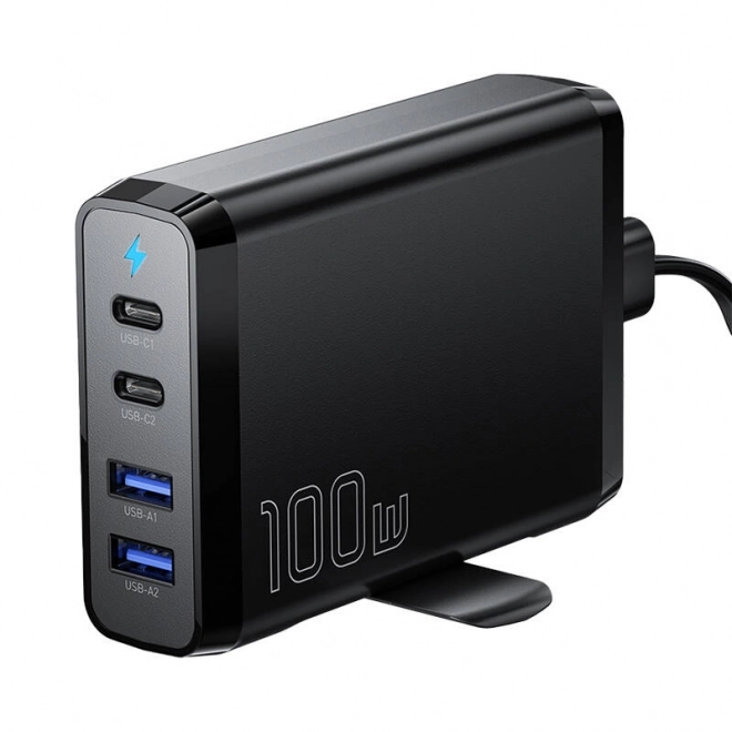 Stolní nabíječka 2xUSB-C 2xUSB-A 100W Essager GaN (černá)