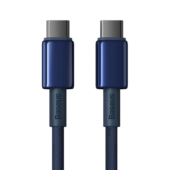 Kabel USB-C na USB-C Baseus Tungsten Gold, 100W, 2m (modrý)