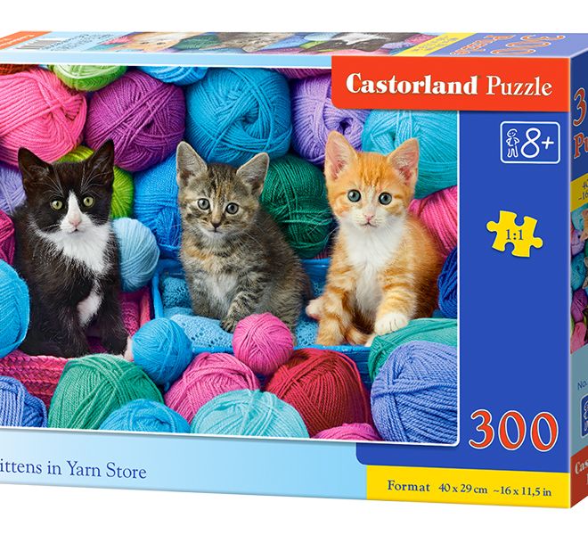 CASTORLAND Puzzle 300 dílků Koťata v přízi Obchod - Koťata ve vlně 8+