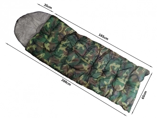 Spací pytel Mummy Camo 200 x 65 cm maskáč