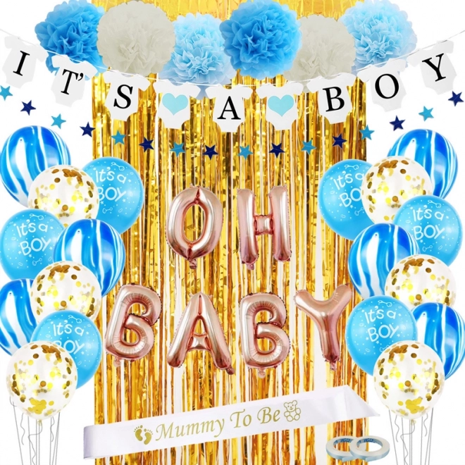 Sada balónků a rekvizit pro Baby Shower - It's a boy