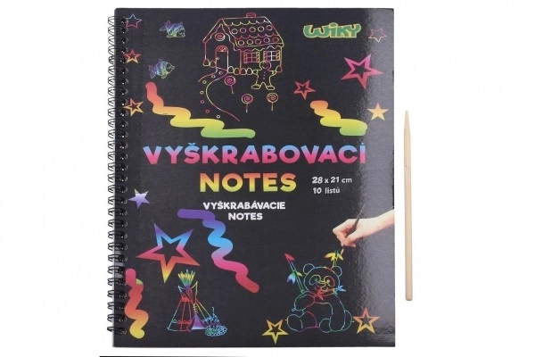 Vyškrabovací notes duhový 10 listů