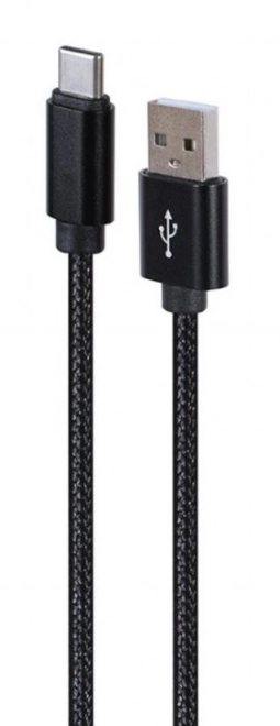 Opletený kabel USB-A USB-C 1,8 m černá krabička