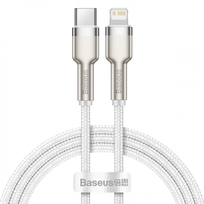 USB-C kabel pro Lightning Baseus Cafule, PD, 20W, 1m (bílý)