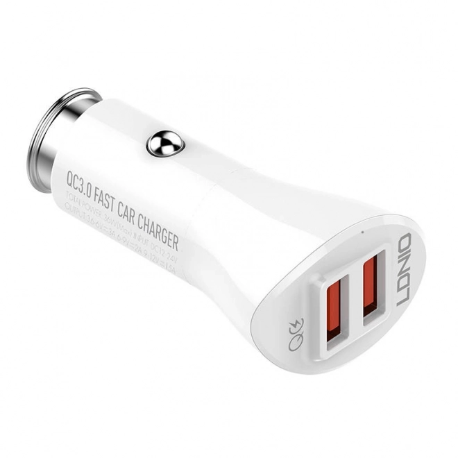 Nabíječka do auta LDNIO C511Q 2USB + kabel Lightning