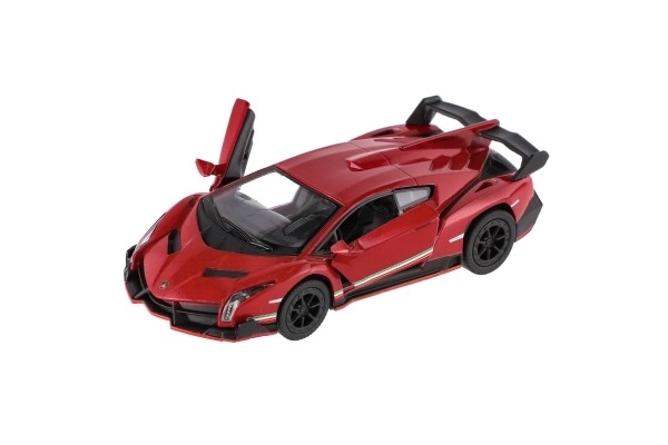 Auto Kinsmart Lamborghini Veneno kov/plast 13cm na zpětné natažení