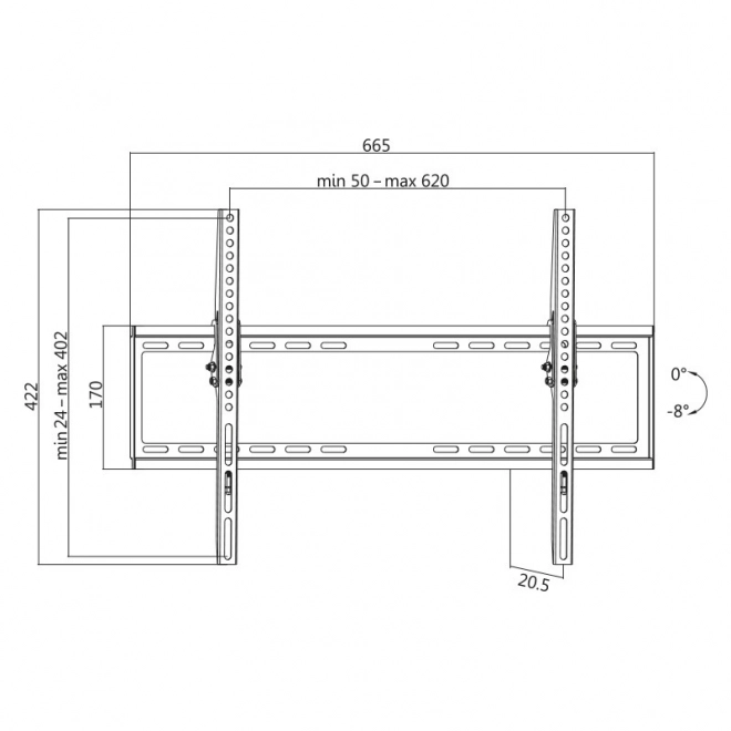 Nástěnný držák 37-70 LCD/LED VESA, max. 35 kg