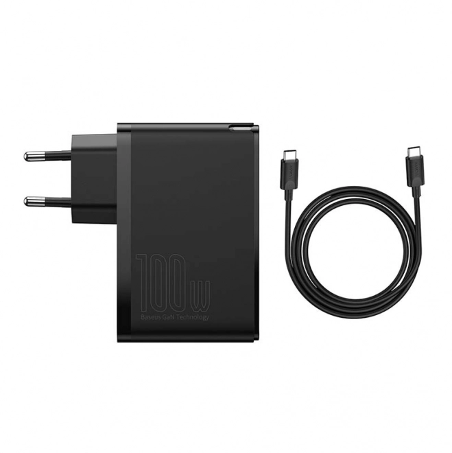 Cestovní nabíječka Baseus GaN2 Pro Quick 2x USB 2x USB-C, 100W, EU (černá)