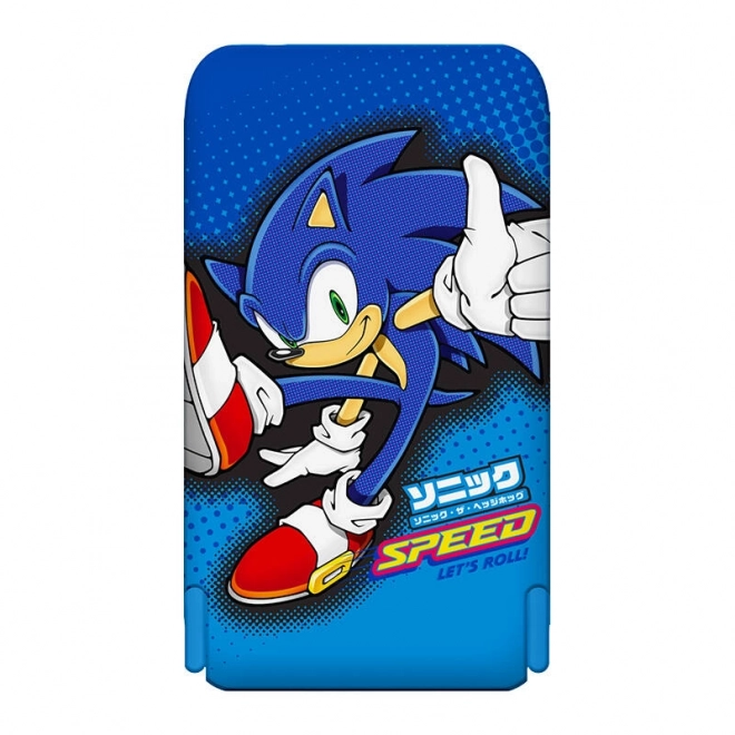 Indukční powerbanka OTL 5000 mAh, USB-C 15W, Sonic The Hedgehoh se stojánkem (modrá)