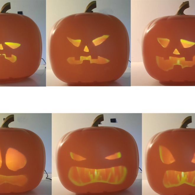 Halloweenský dýňový animační projektor