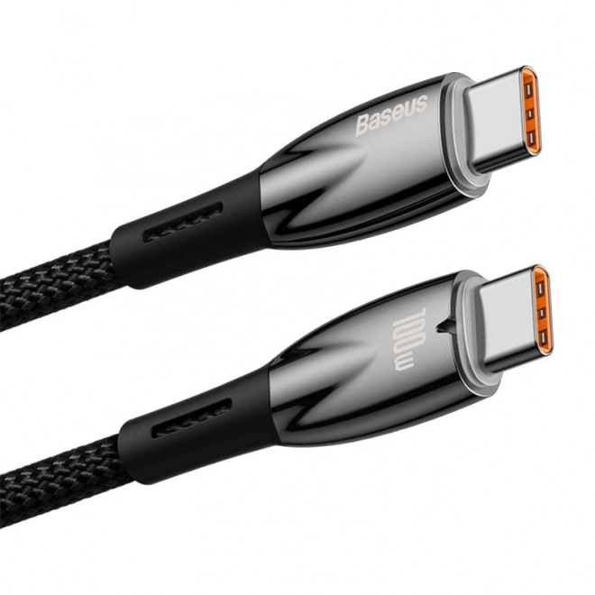 Kabel USB-C pro USB-C Baseus řady Glimmer, 100 W, 2 m (černý)