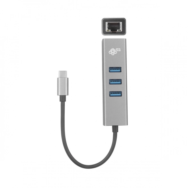 Adaptér USB C - RJ45 + 3xUSB A - 1000 Mb/s