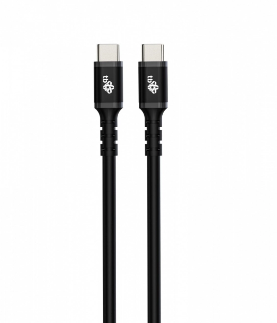 Kabel USB C - USB C 1m. silikonový černý