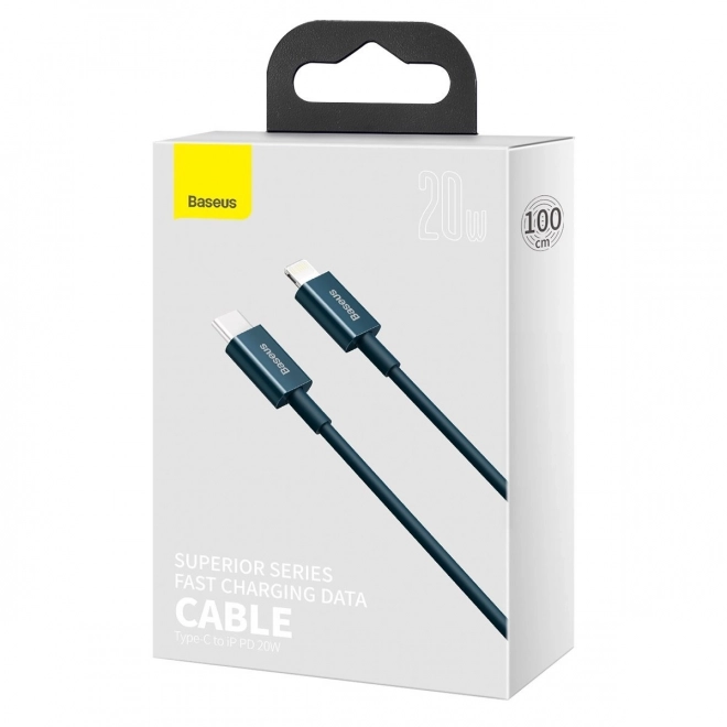 Kabel USB-C k iP, 20W, PD, 1m (modrý)