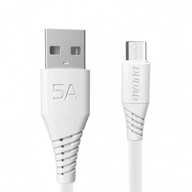 Kabel USB-Micro USB Dudao L2M 5A, 2 m (bílý)