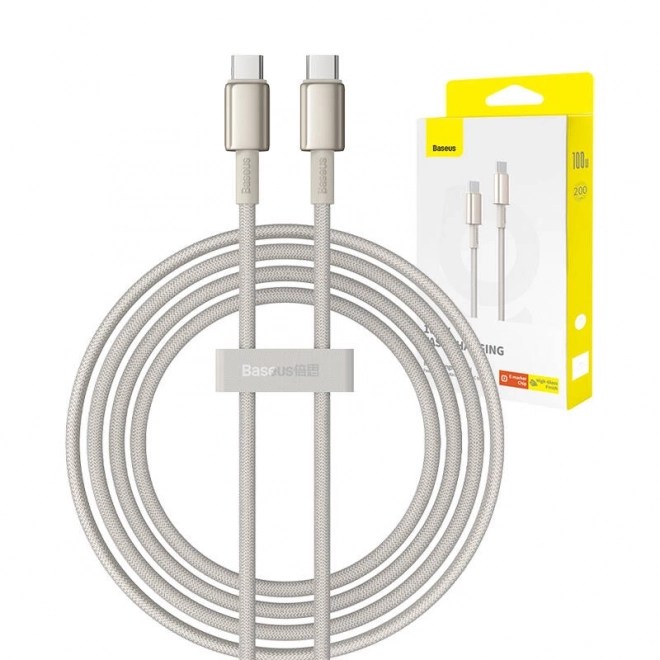 Kabel USB-C na USB-C Baseus Tungsten Gold, 100W, 2m (zlatý)