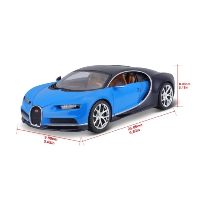 Bburago 1:18 Plus Bugatti Chiron modrá