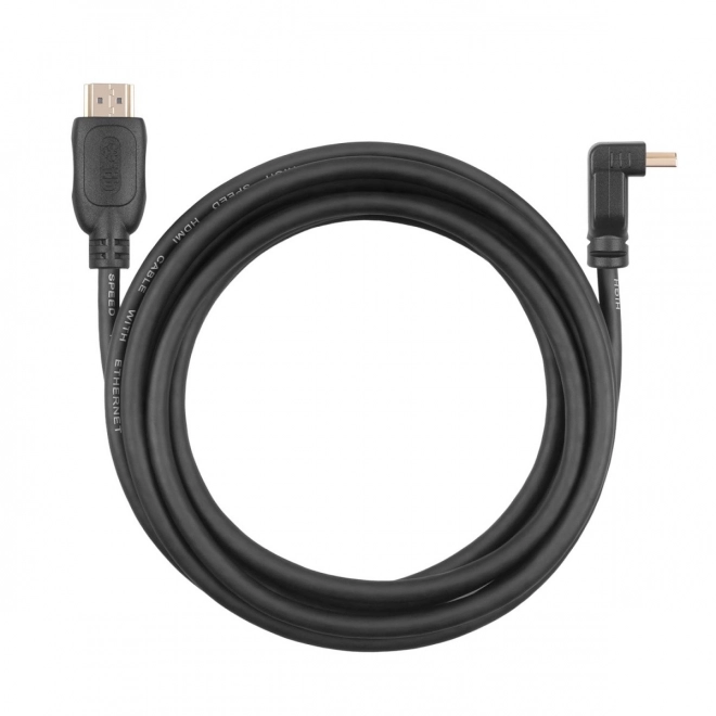 Pozlacený kabel HDMI v 2.0 s délkou 1,8 m s úhlovým připojením