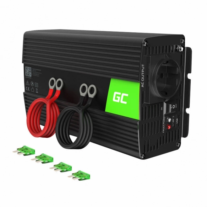 Měnič napětí do auta Green Cell INV08 12V na 230V 1000W/2000W, modifikovaná sinusovka