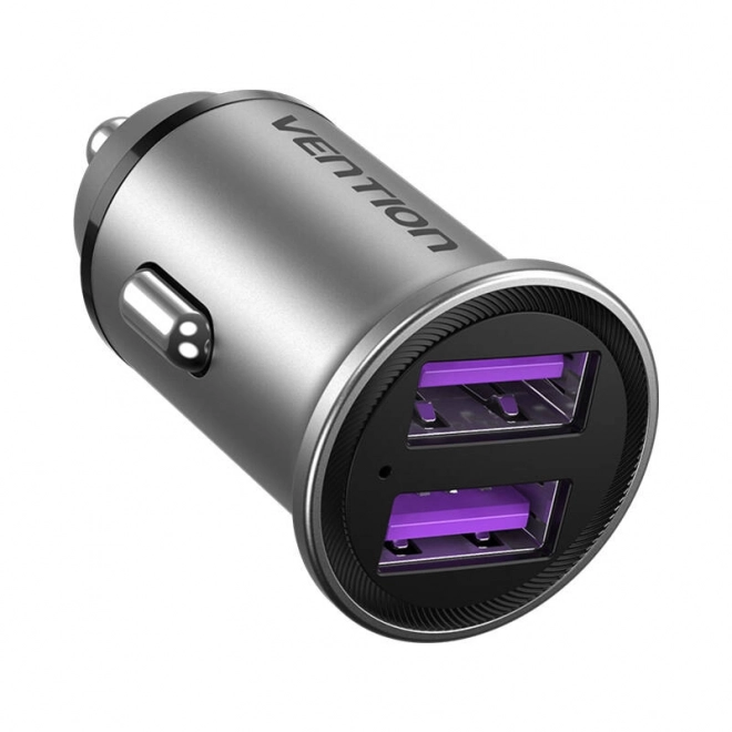 Autonabíječka 2x USB Vention 30W Šedá