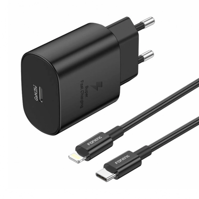 Výkonná nabíječka Foneng USB-C 25W s kabelem USB-C - Lightning