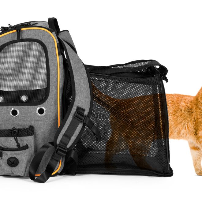 Velký, odolný, skládací batoh pro přepravu koček a psů
