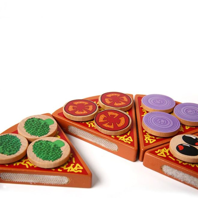 Dřevěná hrací sada Pizza s příslušenstvím