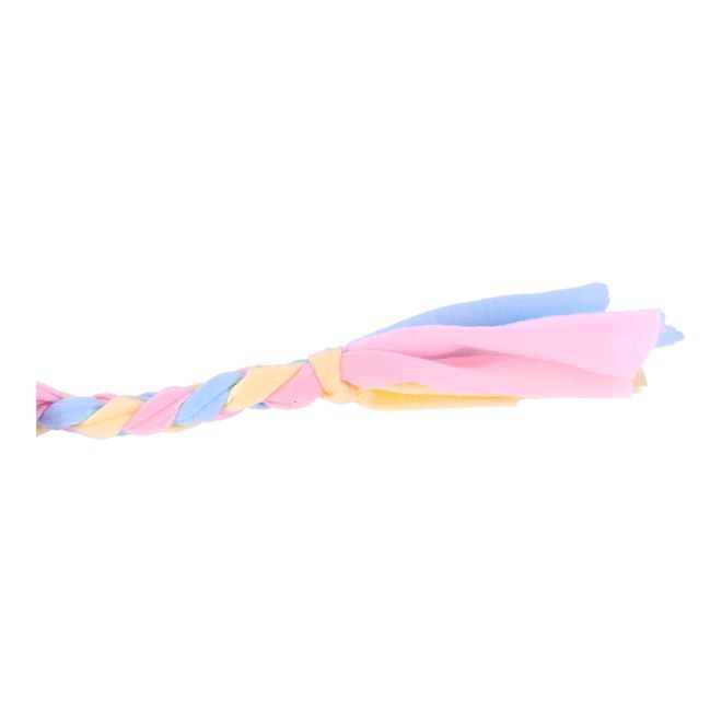 Barevná hračka pro psy - žvýkačka s provázkem, růžová