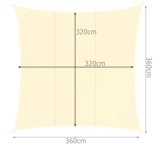 Sluneční plachta 3,6x3,6 m Gardlov 23165