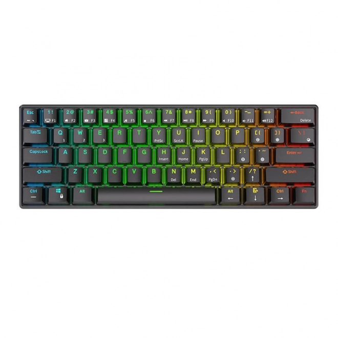 Mechanická klávesnice Royal Kludge RK61 RGB, červené spínače (černá)