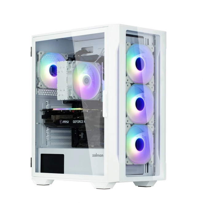 I3 Neo TG White Mid Tower RGB 4x ventilátor, bílý