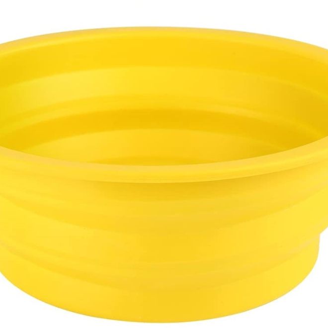 Malá skládací silikonová miska – Žlutá