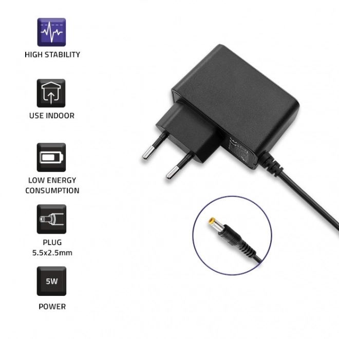 Zásuvkový adaptér 5W | 5V | 1A | 5,5*2,5