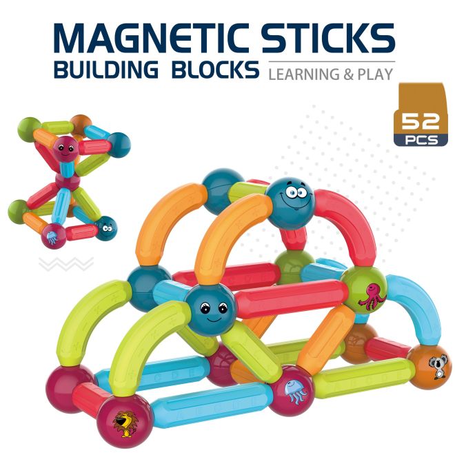 Magnetické stavebnice - sada 52 kusů