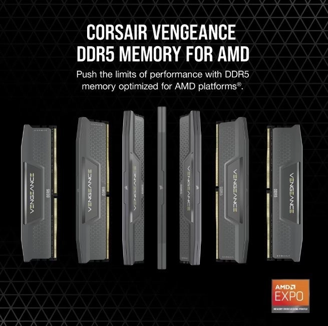 Paměť DDR5 Vengeance 32GB/6000 (2*16GB) CL30 AMD EXPO a Intel XMP