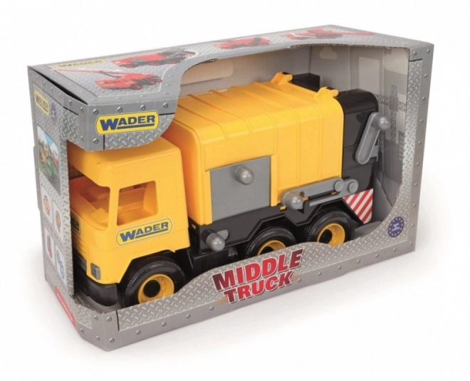 Žlutý popelářský vůz 42 cm Middle Truck in a box