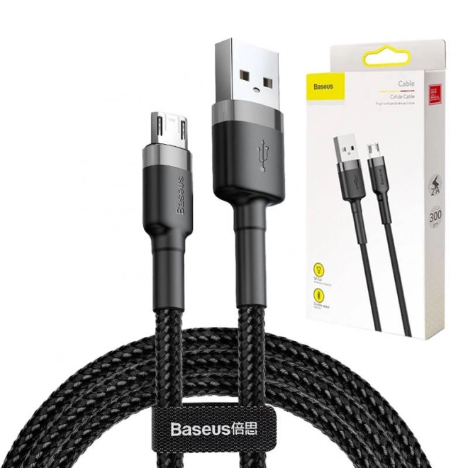 Baseus Cafule Cable USB For Micro 2A 3m šedo-černý