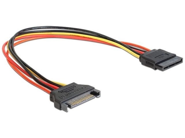 Prodlužovací kabel SATA M/F 15PIN 30 cm