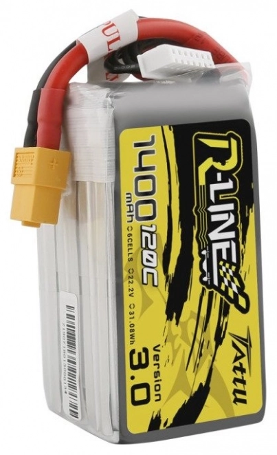 Tattu R-Line 3.0 1400mAh 22,2V 120C 6S1P XT60 Akumulátor