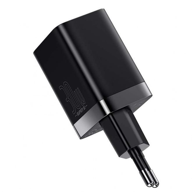 Rychlonabíječka Baseus Super Si Pro USB + USB-C 30 W (černá)