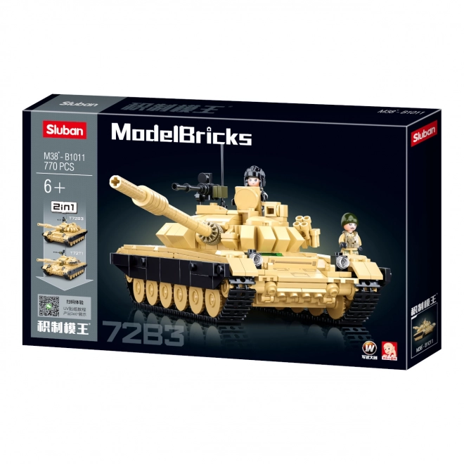 Sluban Model Bricks M38-B1011 Bitevní tank T-72B3 2v1